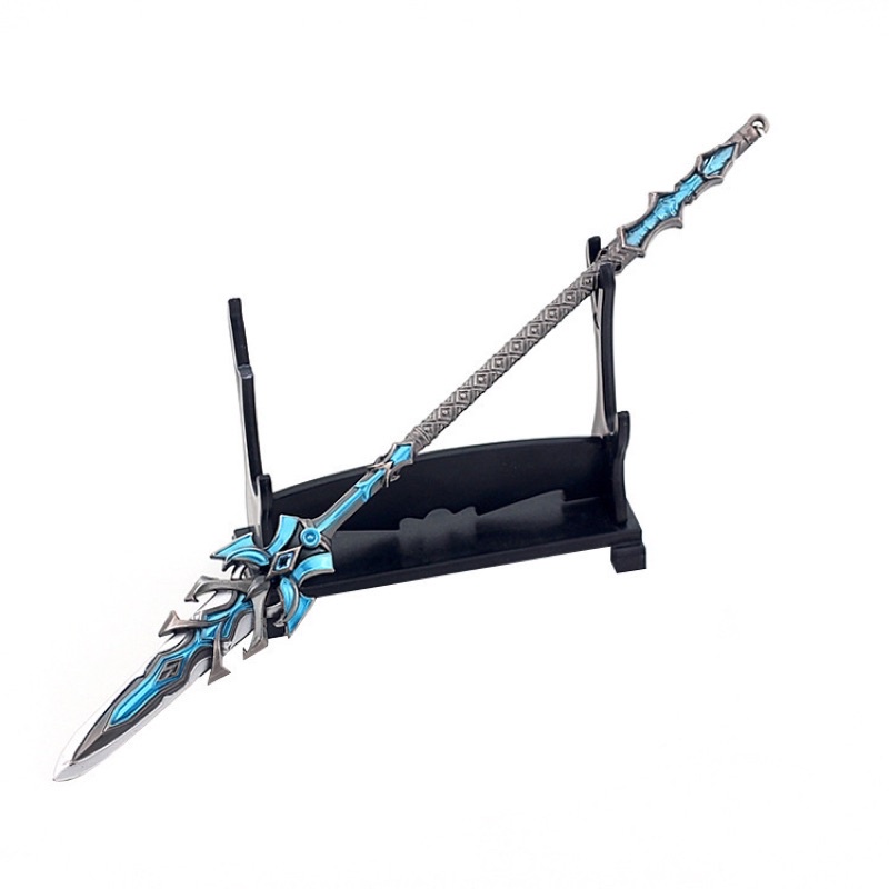 Mô hình Lam Ngân Bá Vương Thương trong Đấu La Đại Lục Dài 22cm Kim Loại Mô hình trưng bày trang trí