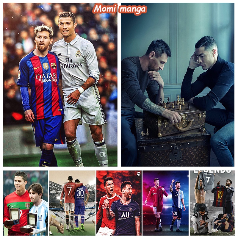 Poster Cầu Thủ Bóng Đá Messi Và Ronaldo Tranh Dán Tường Trang Trí Phòng Ms: 435