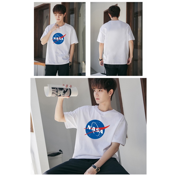 Áo Thun Tay Ngắn Chất Liệu Cotton In Logo NASA Phong Cách Hip Hop Thời Trang Mùa Hè Cho Nam Và Nữ # 1389
