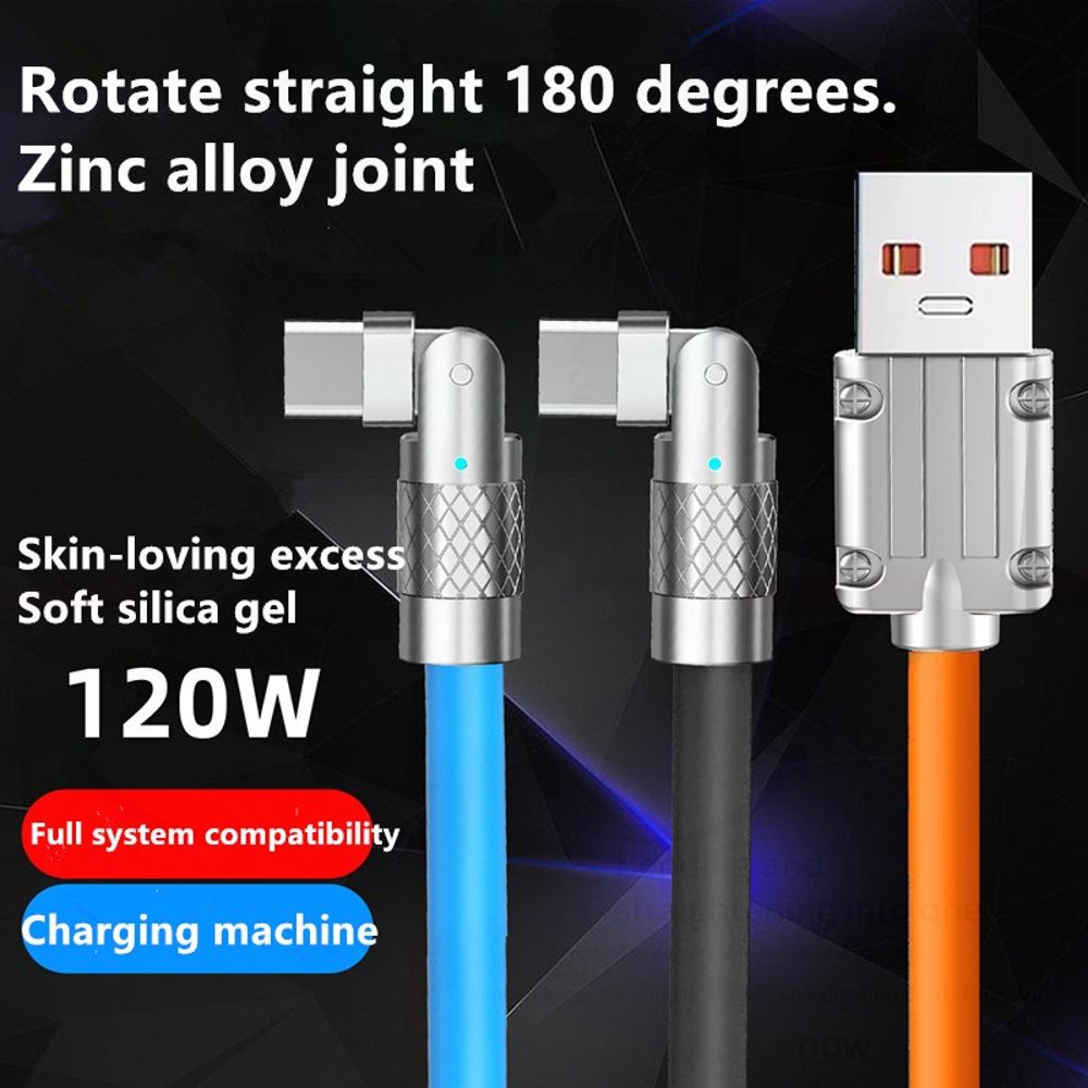 Dây Cáp Sạc Nhanh 6A USB 1.2M 120W 120W Cho Điện Thoại IOS