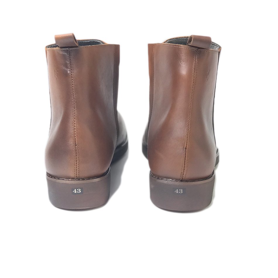 Giày công sở Chelsea Zip Boots MAD brown cao cổ nam da bò nhập khẩu cao cấp chính hãng giá rẻ tại hà nội