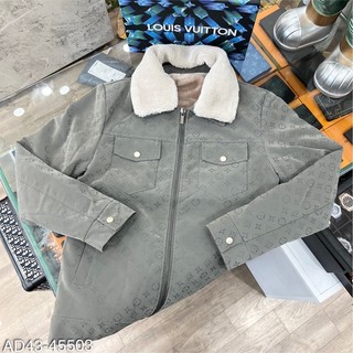 Áo khoác Da Vân L.V Cổ Lông New