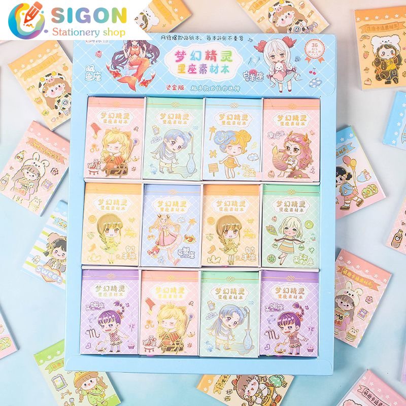 Set 24 Sticker Dán Trang Trí Album Ảnh DIY Sáng Tạo