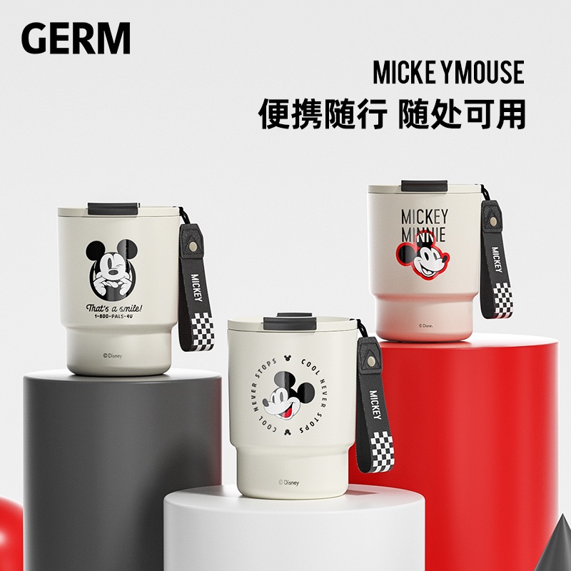 Cốc uống nước/ cà phê APIYOO hình Mickey Disney 3 loại ủy quyền chính hãng ruột thép không gỉ 316 360ml
