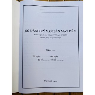 SỔ ĐĂNG KÝ VĂN BẢN MẬT ĐẾN