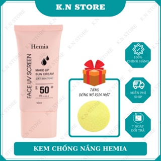 Kem Chống Nắng Hemia Hàng QuốcDưỡng Trắng Nâng Tone SPF50+ Tự Nhiên