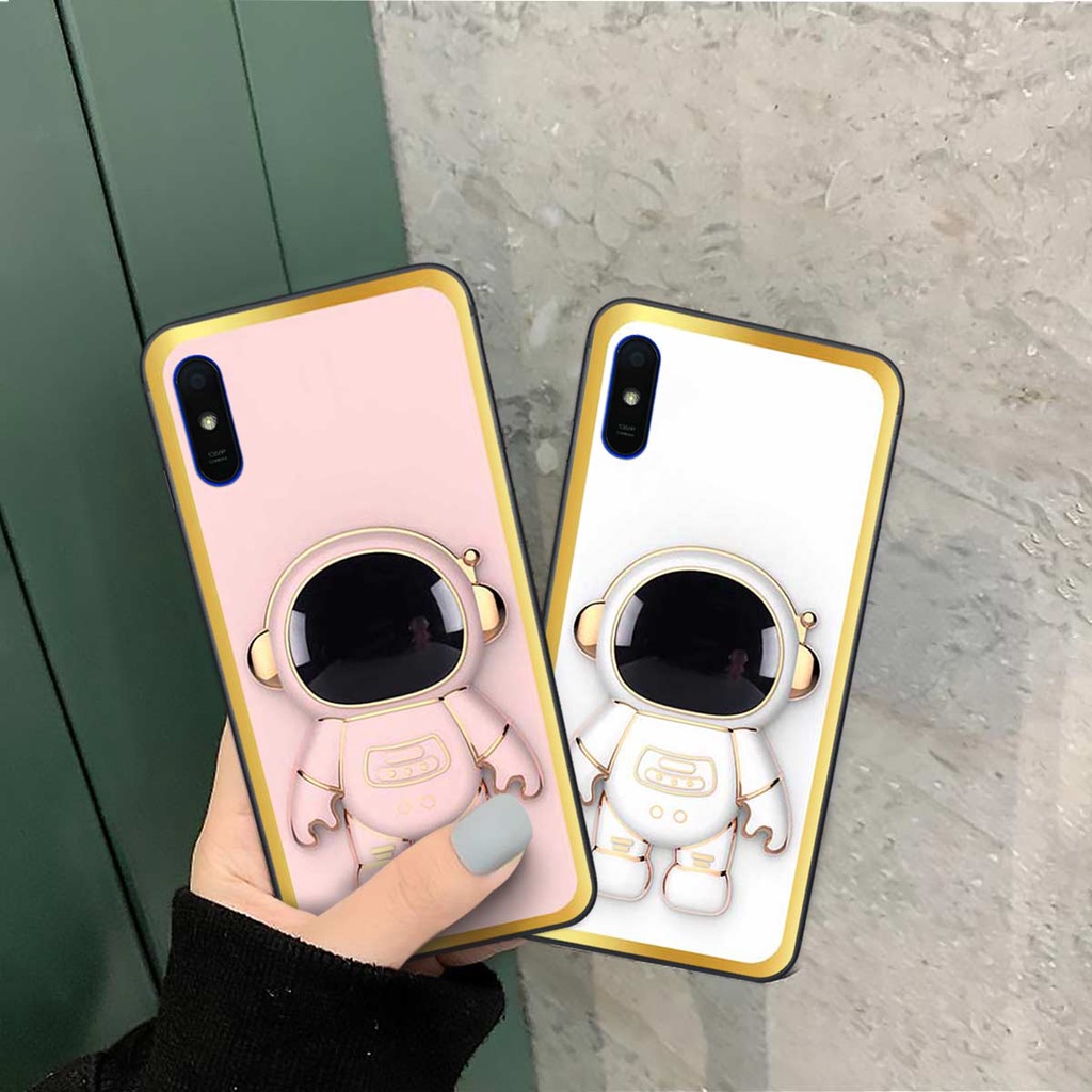 Ốp lưng Xiaomi Redmi 7A / 8A / 9A in hình kiểu 3D robot phi hành gia sắc màu thời trang