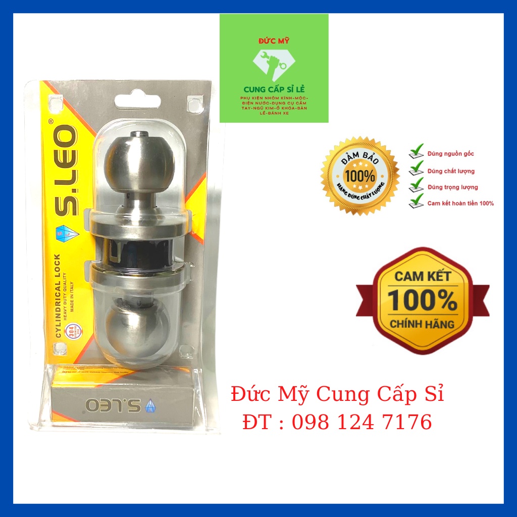 Ổ KHÓA TAY NẤM TRÒN INOX CAO CẤP SLEO ( KHÓA CỬA PHÒNG,VỆ SINH,CỦA ĐI,CỬA SẮT,NHÀ KHO )