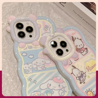 Ốp Lưng Iphone Thỏ Trắng Viền Mây Camera Nơ