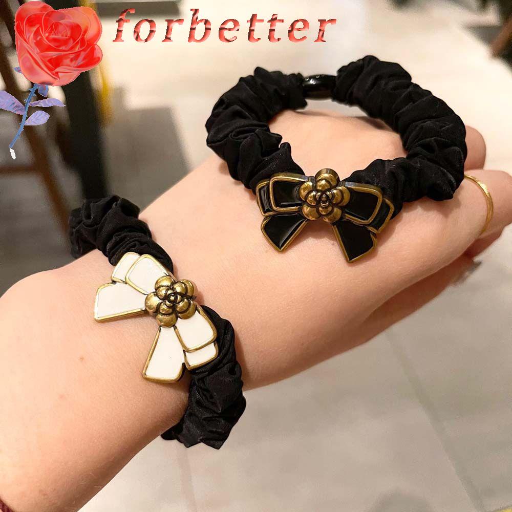 Dây buộc tóc phối hoa phong cách Hàn Quốc thời trang dành cho nữ