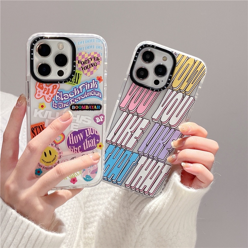 Ốp Điện Thoại TPU Silicon Chống Sốc Hình Nhóm Nhạc BLACKPINK Cho iPhone 14 12 13 11 Pro Max
