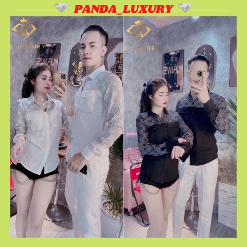 Áo sơ mi nam nữ phối hoạ tiết siêu đẹp sang trọng chất vải đũi mẫu hot nhất hiện nay hàng cao cấp chuẩn shop