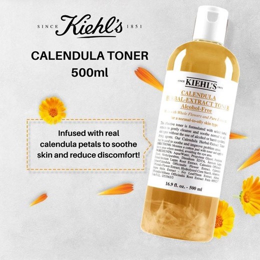 Kiehls Toner Hoa Cúc Calendula Herbal Extract 250-500ml Kiehl s Kieh Kiehl's Nước Hoa Hồng Alcohol-free (MAX RẺ)