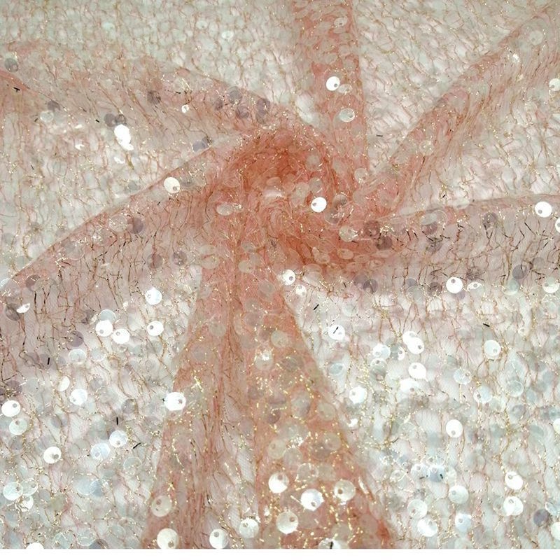 Vải Ren Đính Kim Sa 6mm Tự Làm Thủ Công