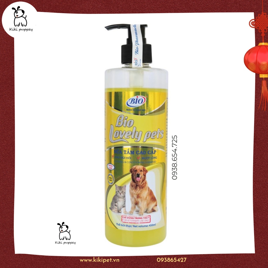 Sữa tắm cho chó chống rụng lông, mượt lông, dưỡng da Bio- Lovely 450ml