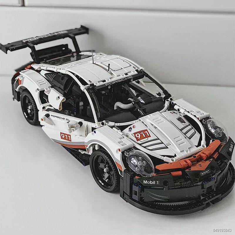 Khối xây dựng Porsche 911 xe thể thao Lamborghini đua xe đồ chơi lắp ráp giáo dục người lớn khó-GOGO TOYS