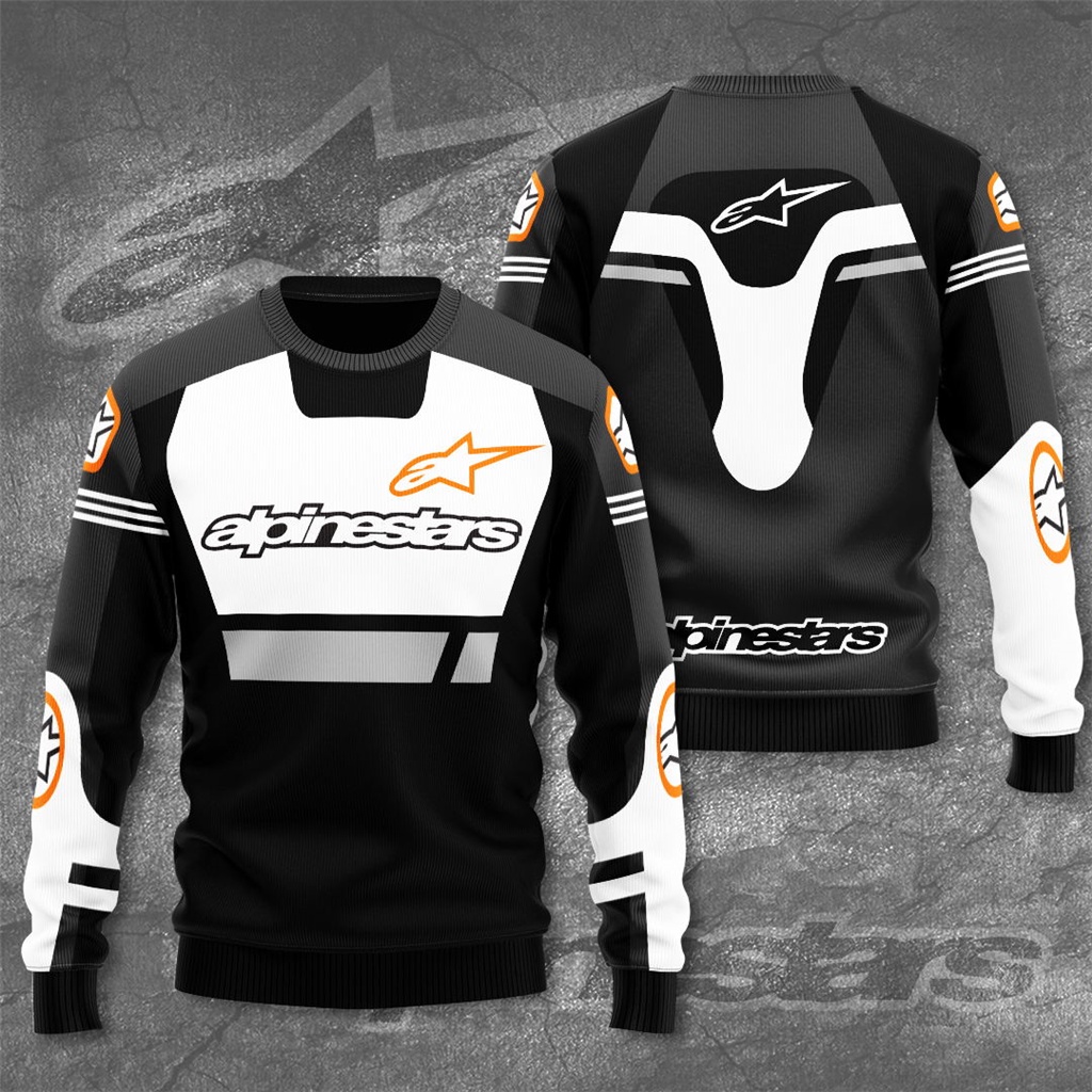 Alpinestars Áo Khoác hoodie Phối Khóa Kéo Thời Trang Đua Xe Mô Tô Cá Tính Cho Nam