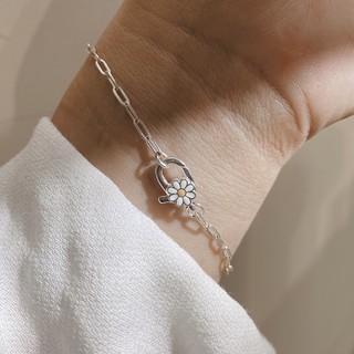 Lắc tay bạc 925 CAO CẤP của nữ đơn giản phay mắt xích cực bắt sáng - Twinkle Silver