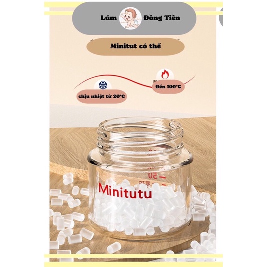 Bình Sữa Minitutu Thuỷ Tinh Mẫu Mới 80ml 160ml