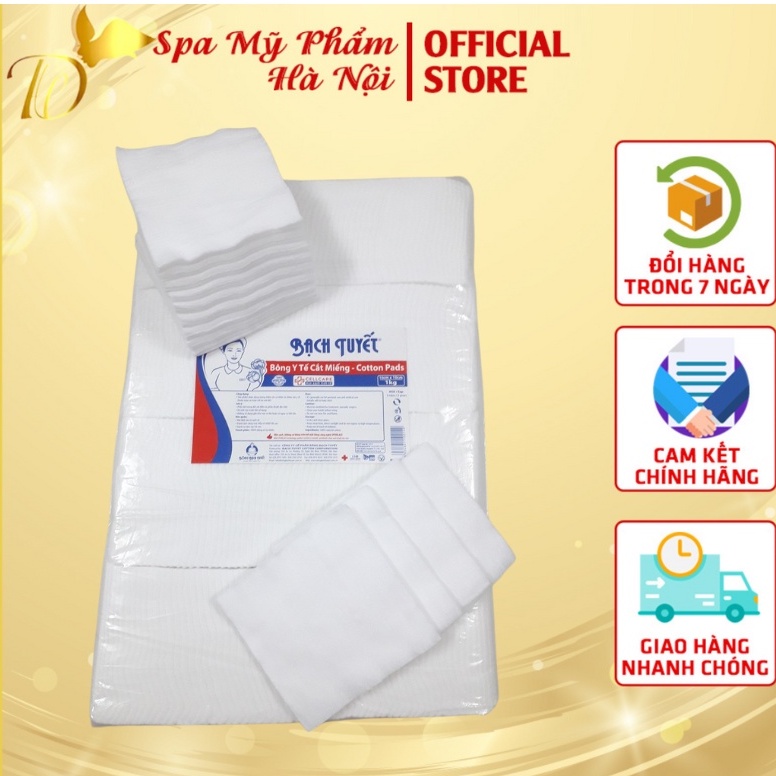 Bông Bạch Tuyết Rửa Mặt, Tẩy Trang Bạch Tuyết Cắt Sẵn Bịch