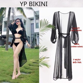 BIKINI _ ÁO khoác choàng voan đi biển dáng dài tay dài bồng siêu đẹp