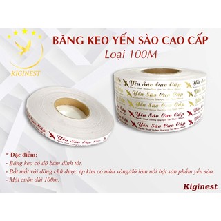 COMBO 10 BĂNG KEO ÉP KIM YÊN SÀO CAO CẤP KHÔNG VIỀN - MÀU VÀNG, ĐỎ - CUỘN 100m