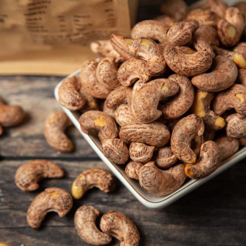 Hạt điều rang muối Bình Phước - Hạt điều cồ A - thơm giòn béo ngậy ít mặn - 250gr túi zip không hao cân