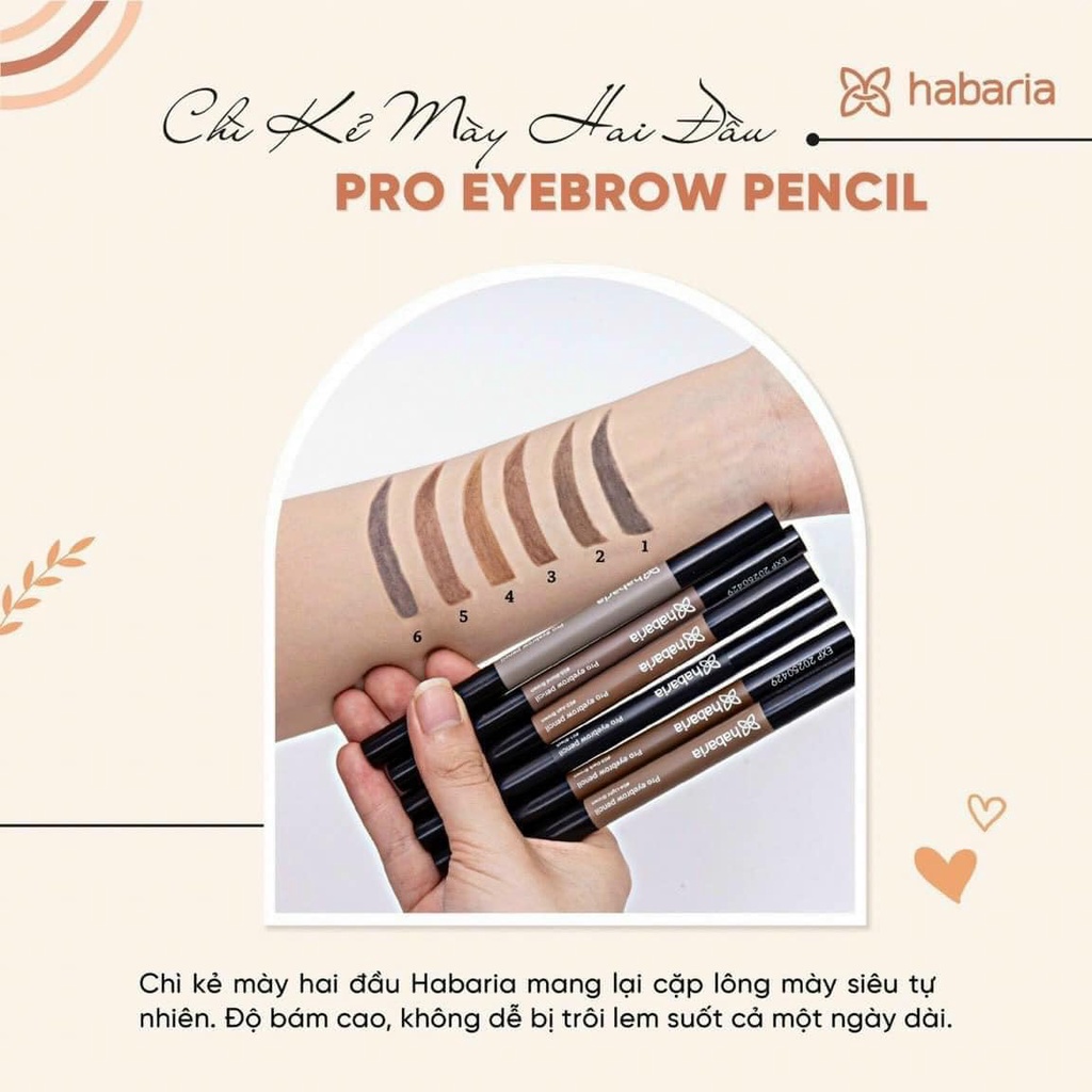 Chì kẻ mày 2 đầu HABARIA PRO EYEBROW PENCIL