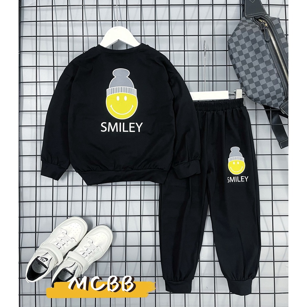 Mcbb 49-60 kg 100% vải cotton bộ áo thun tay dài nam áo sweater quần jogger dài phông bộ quần áo nam thời trang cho nam