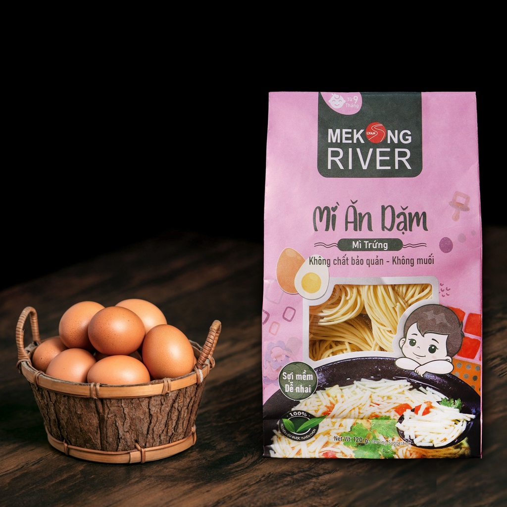 Mì Ăn Dặm Mekong River cho bé từ 9 tháng tuổi cung cấp chất xơ, tốt cho tiêu hóa trẻ em