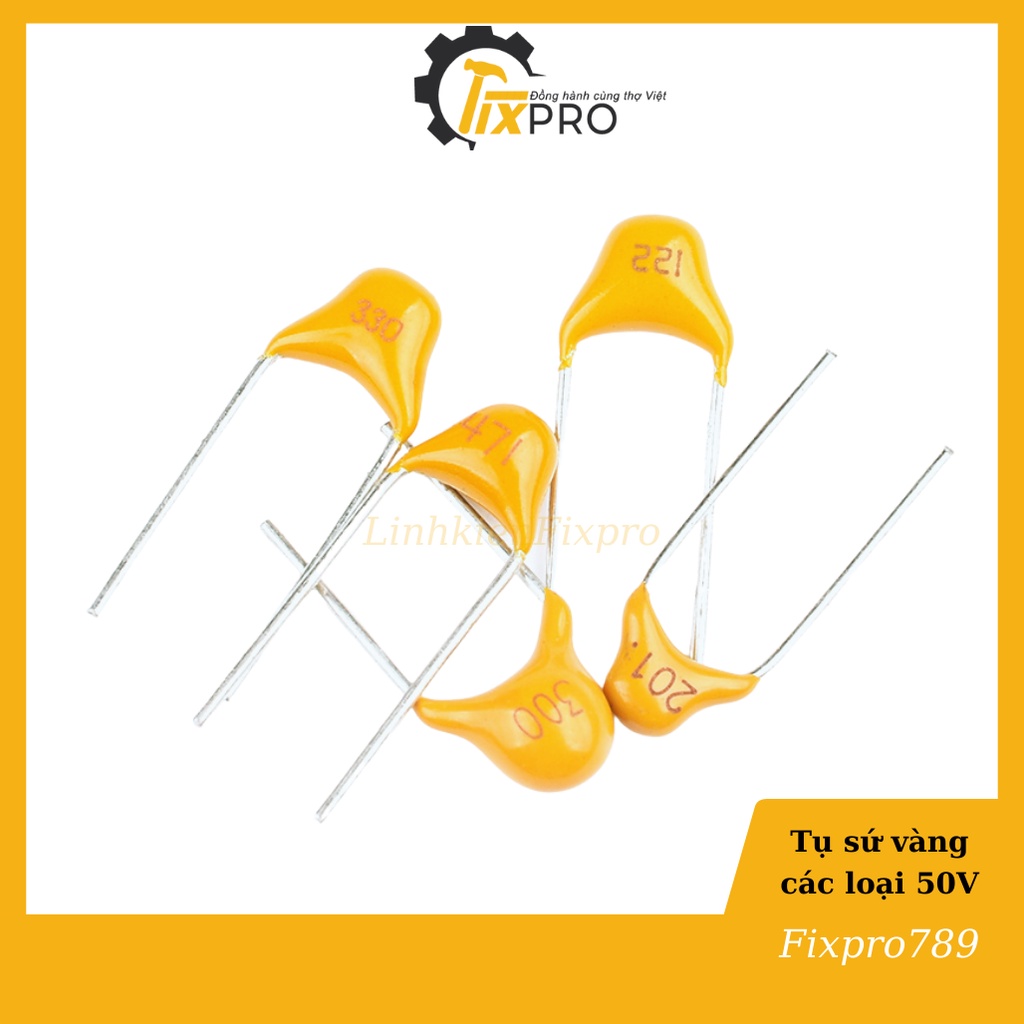 Tụ sứ vàng 50V 562 5.6nF 5.08mm chất lượng tốt (Túi 10c)