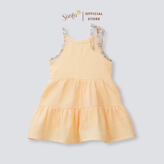 Váy Hai Dây Mặc Hè Chất Liệu Xô Muslin Thoáng Mát Cho Bé Gái Từ 1 - 6 Tuổi - DRM034 - SAOLA CLOTHING