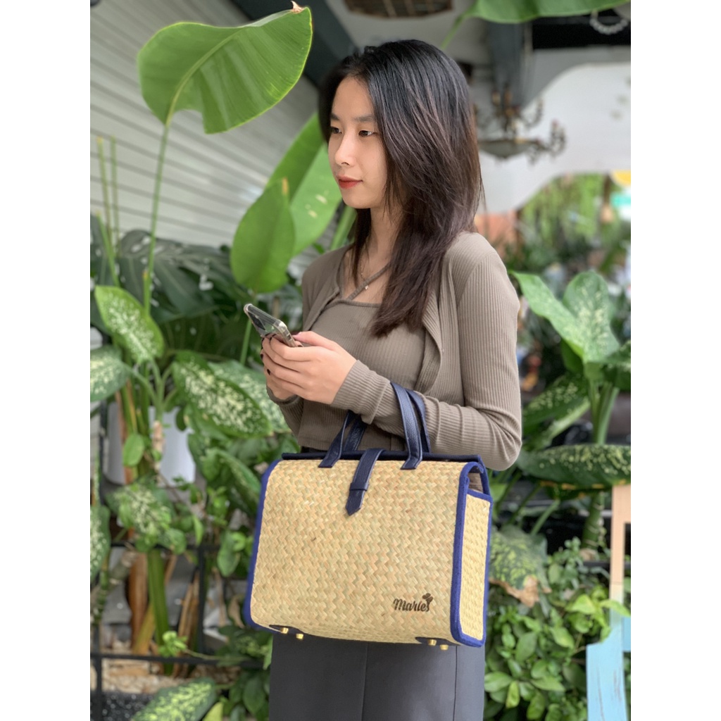 Túi cỏ bàng Mira MARIES túi cói thời trang công sở