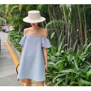 Đầm Babydoll tay phồng rớt vai