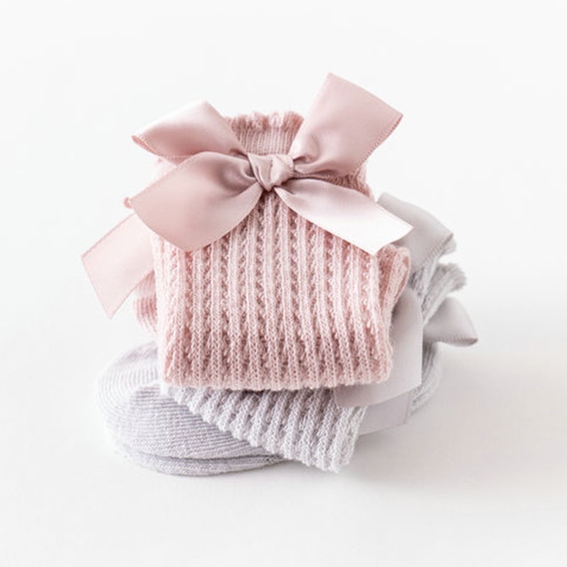 Vớ Cotton Mềm Co Giãn Cao Qua Gối Phối Lưới Thời Trang Xuân Hè Cho Bé Gái