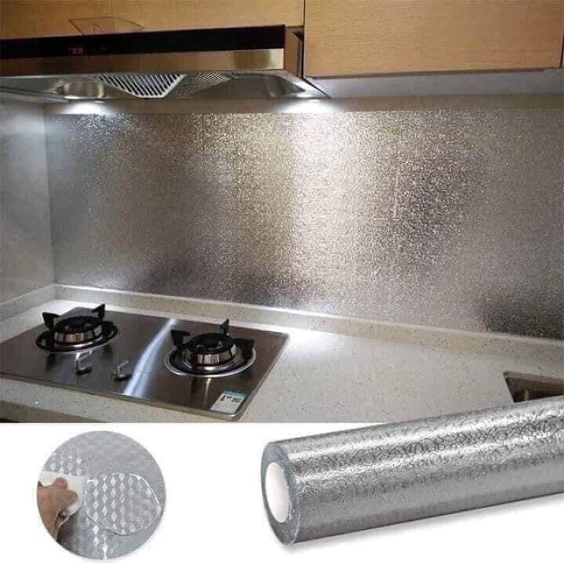 Giấy bạc dán bếp kích thước daif 3m rộng 60cm