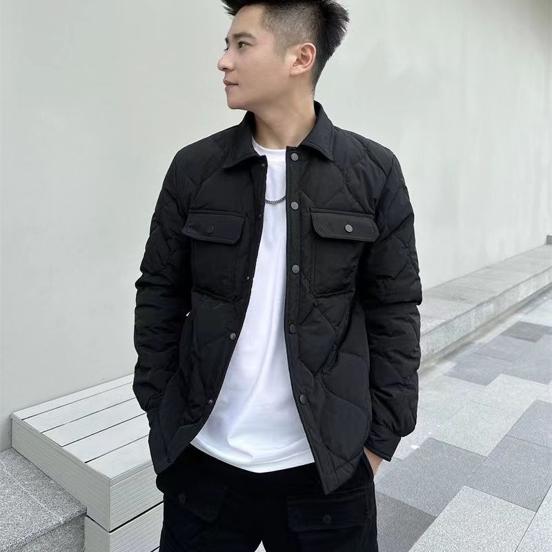 Áo Khoác Nam. Áo Khoác Phao Màu Trơn Giữ Ấm Mùa Đông Phong Cách Hàn Quốc Mới Cho Nam