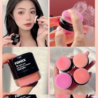 ♕FOMIX Sheer Pastel Phối Đầu Nấm Lười Đệm Không Khí Phấn Má Hồng Ánh Sáng Cao Sửa Chữa Lâu Mềm Mại Sương Rouge Bột trang Điểm UPBEST