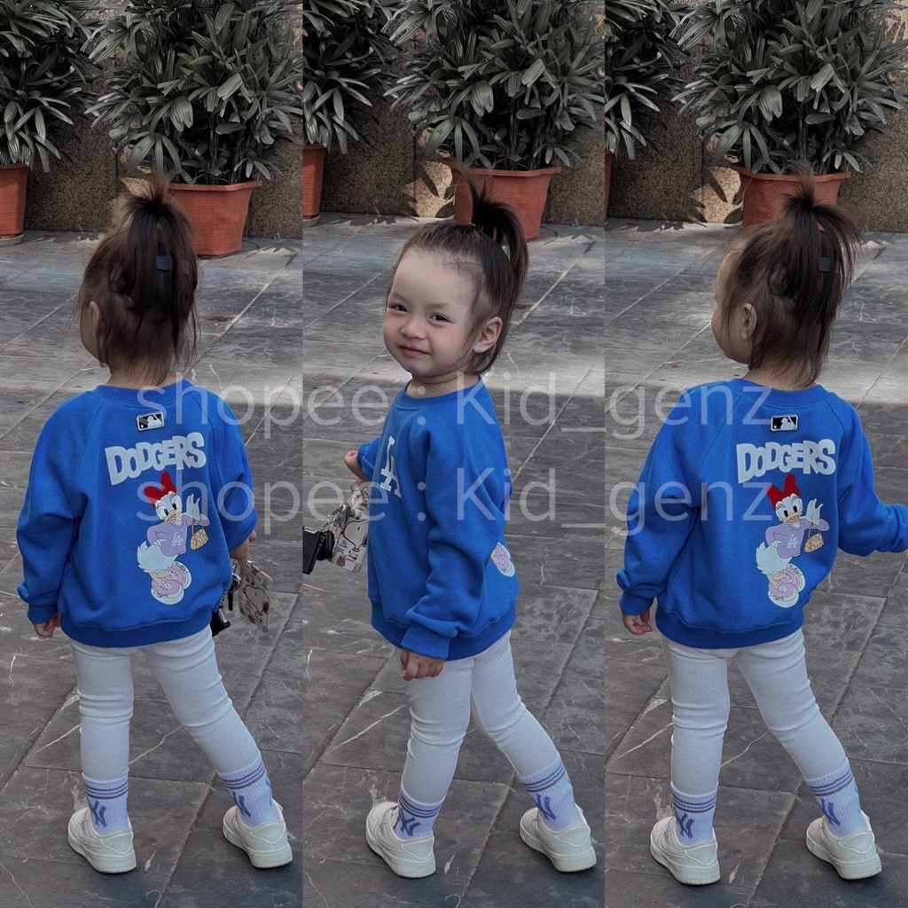 Áo sweater MLB vịt donnal cho bé , áo nỉ cổ tròn trẻ em unisex , Kid_genZ
