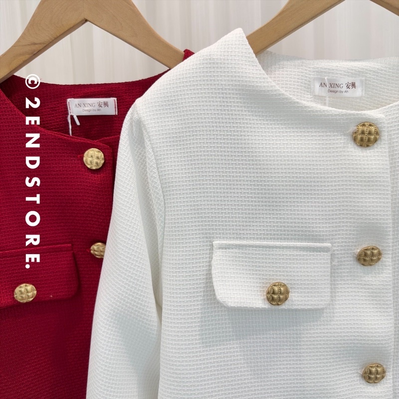 2END Áo dạ tweed tre đỏ | BigBuy360 - bigbuy360.vn