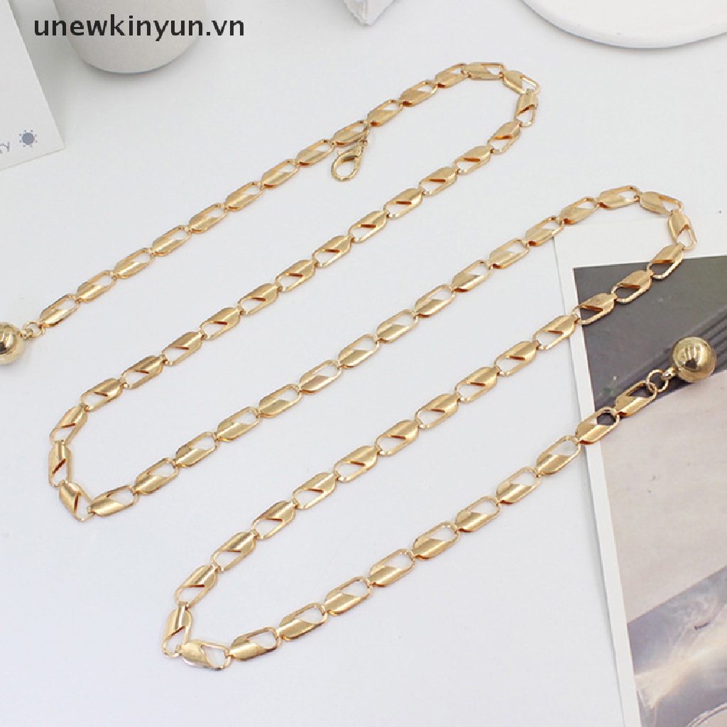 Dây Xích Đeo Hông Bằng Kim Loại Điều Chỉnh Được Thời Trang Cho Nữ