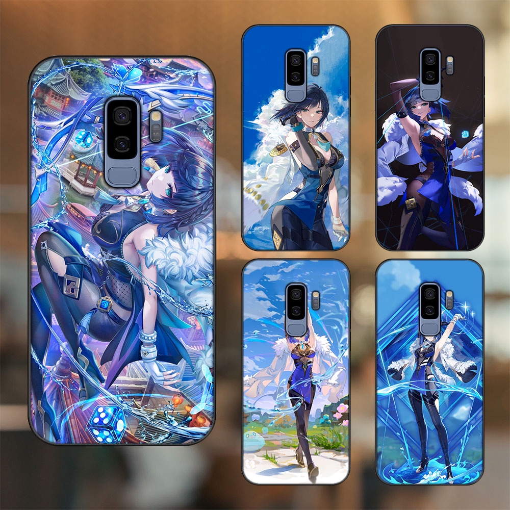 Ốp lưng Samsung S9 Plus viền đen in hình Yelan Genshin Impact