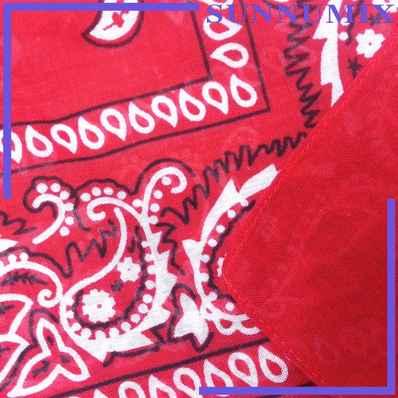 [Sunnimix] Khăn Choàng Cổ Bandana Cao Bồi Bằng Cotton Mới Lạ Màu Đỏ