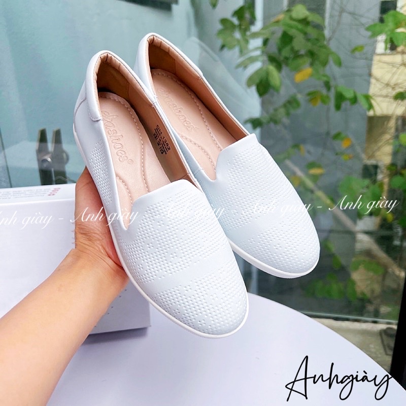 GB24-Giày slipon mũi tròn  da lì mềm cao cấp VNXk nâng đế 2p phù hơp đi học , đi làm, du lịch( ảnh thật, kèm video)