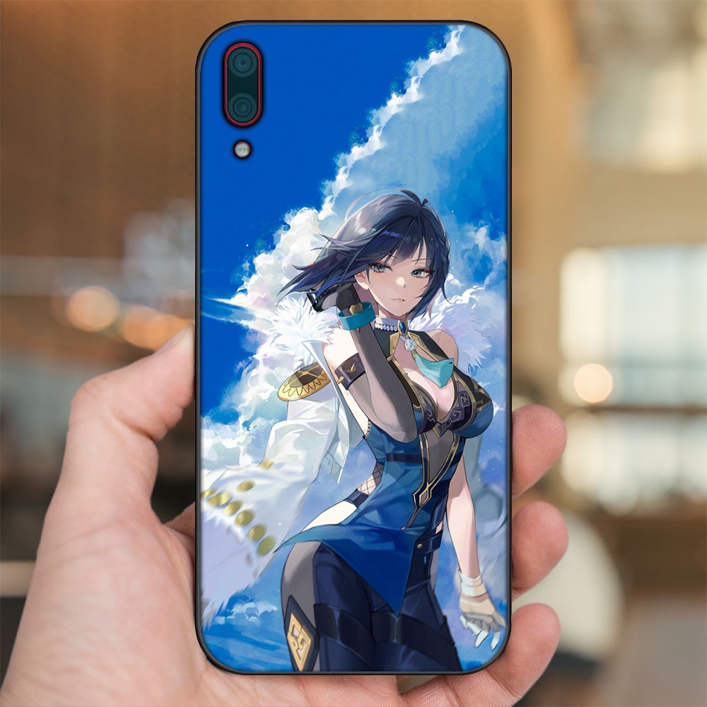 Ốp lưng Huawei Y7 Pro 2019 viền đen in hình Yelan Genshin Impact