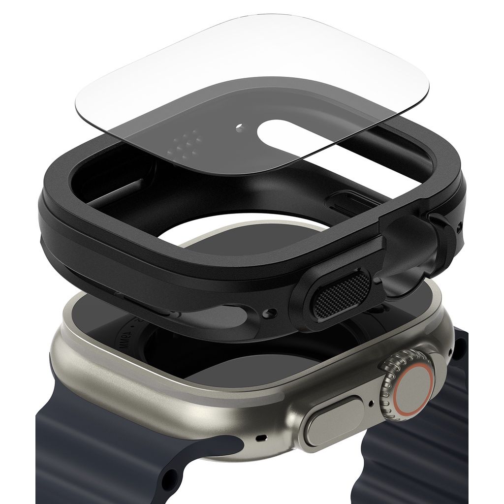 Combo thể thao Ringke Air Vỏ TPU dẻo có bảo vệ màn hình cho Apple Watch Ultra 2, Ultra