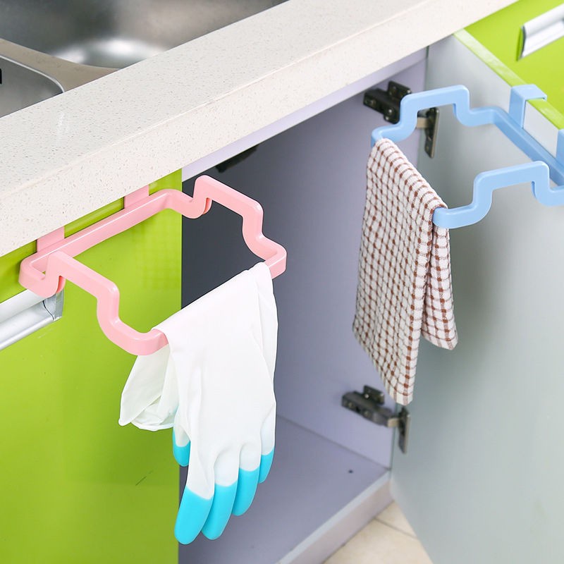Khung treo túi rác, treo khăn gắn cửa tủ bếp đa năng