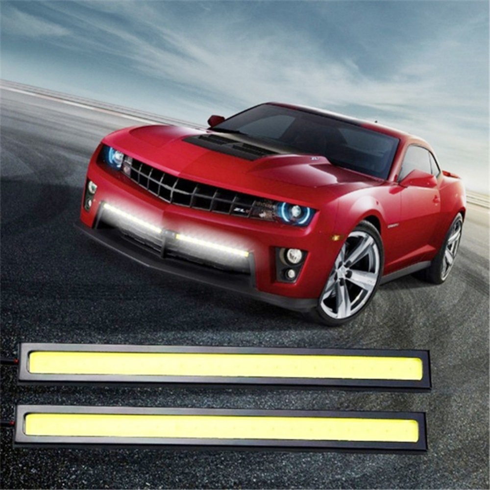 Bộ 2 Đèn Led Cob Chống Thấm Nước 6W 17cm Cho Xe Hơi / Xe Đua / Đèn Sương Mù