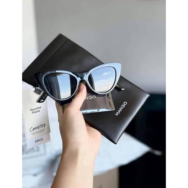 Kính râm thời trang nữ MANGO 17020142B chính hãng chống tia UV dáng mắt mèo sang trọng