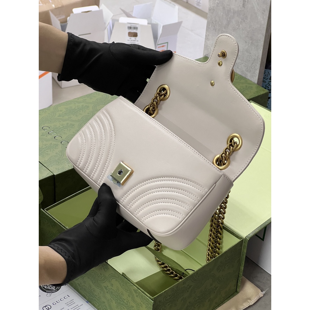 Túi GC Marmont Mini Tag Vàng Da Thật Size 22 Full Box